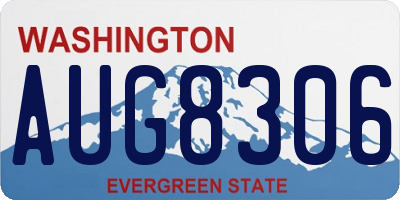 WA license plate AUG8306