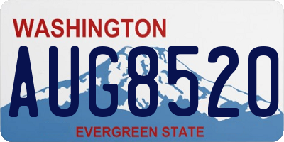 WA license plate AUG8520