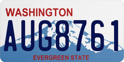 WA license plate AUG8761