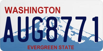 WA license plate AUG8771