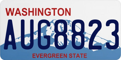 WA license plate AUG8823