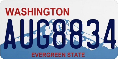 WA license plate AUG8834