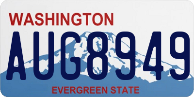 WA license plate AUG8949