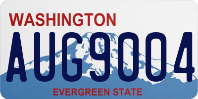WA license plate AUG9004