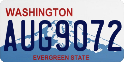 WA license plate AUG9072