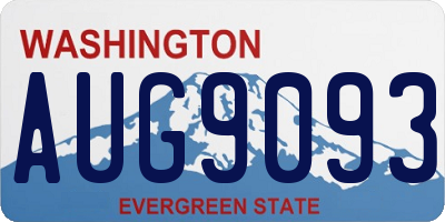 WA license plate AUG9093