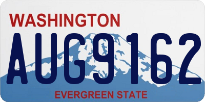 WA license plate AUG9162