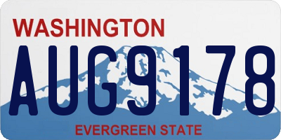 WA license plate AUG9178