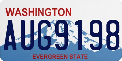 WA license plate AUG9198