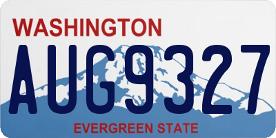 WA license plate AUG9327