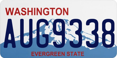 WA license plate AUG9338