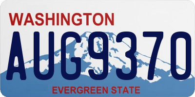 WA license plate AUG9370