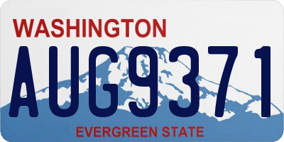 WA license plate AUG9371
