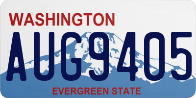WA license plate AUG9405