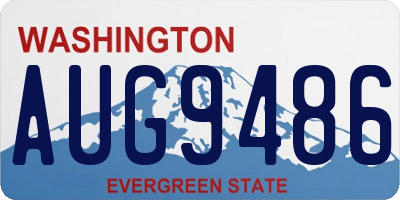 WA license plate AUG9486