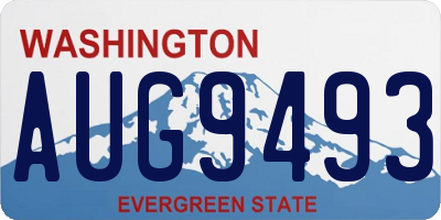 WA license plate AUG9493