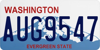 WA license plate AUG9547