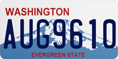 WA license plate AUG9610