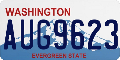 WA license plate AUG9623