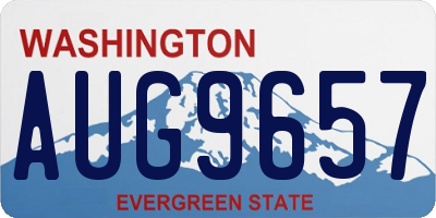 WA license plate AUG9657