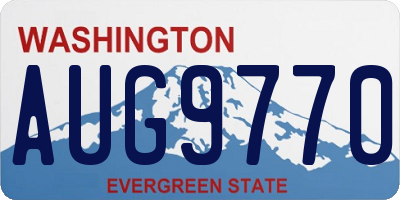 WA license plate AUG9770