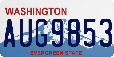 WA license plate AUG9853