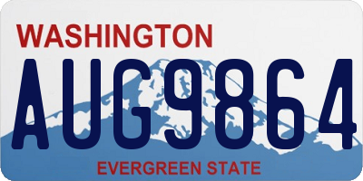 WA license plate AUG9864
