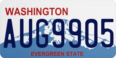 WA license plate AUG9905