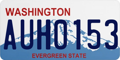 WA license plate AUH0153
