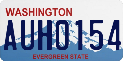 WA license plate AUH0154