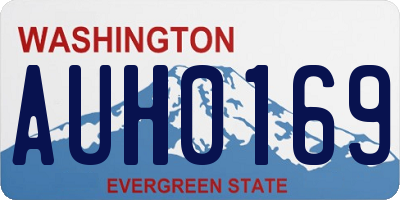 WA license plate AUH0169