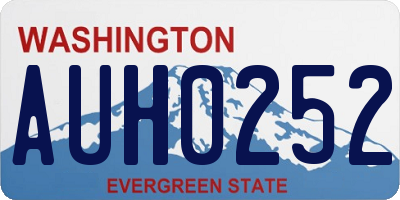 WA license plate AUH0252