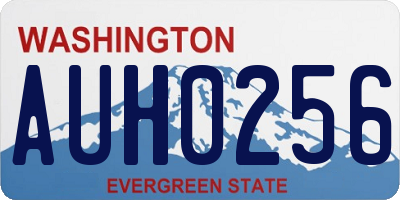 WA license plate AUH0256