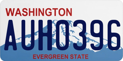 WA license plate AUH0396