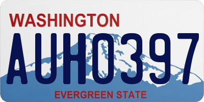 WA license plate AUH0397