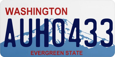 WA license plate AUH0433