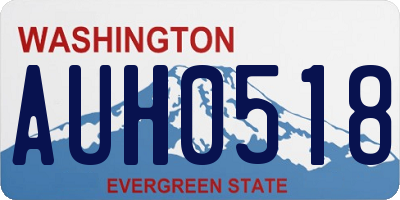 WA license plate AUH0518