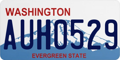 WA license plate AUH0529