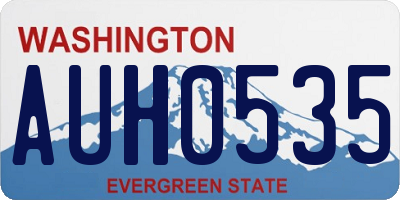 WA license plate AUH0535