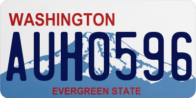 WA license plate AUH0596