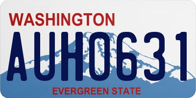 WA license plate AUH0631