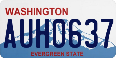 WA license plate AUH0637