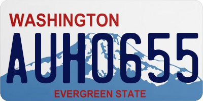 WA license plate AUH0655
