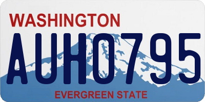 WA license plate AUH0795