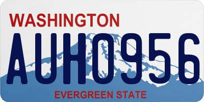 WA license plate AUH0956