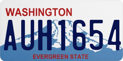 WA license plate AUH1654