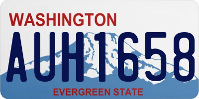 WA license plate AUH1658