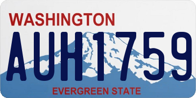 WA license plate AUH1759