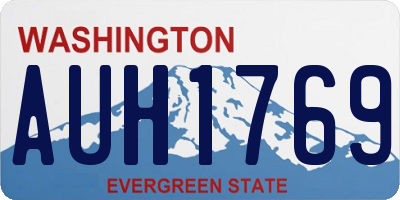 WA license plate AUH1769