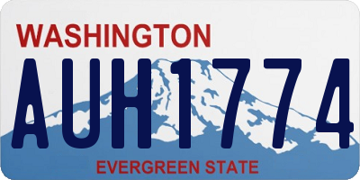 WA license plate AUH1774